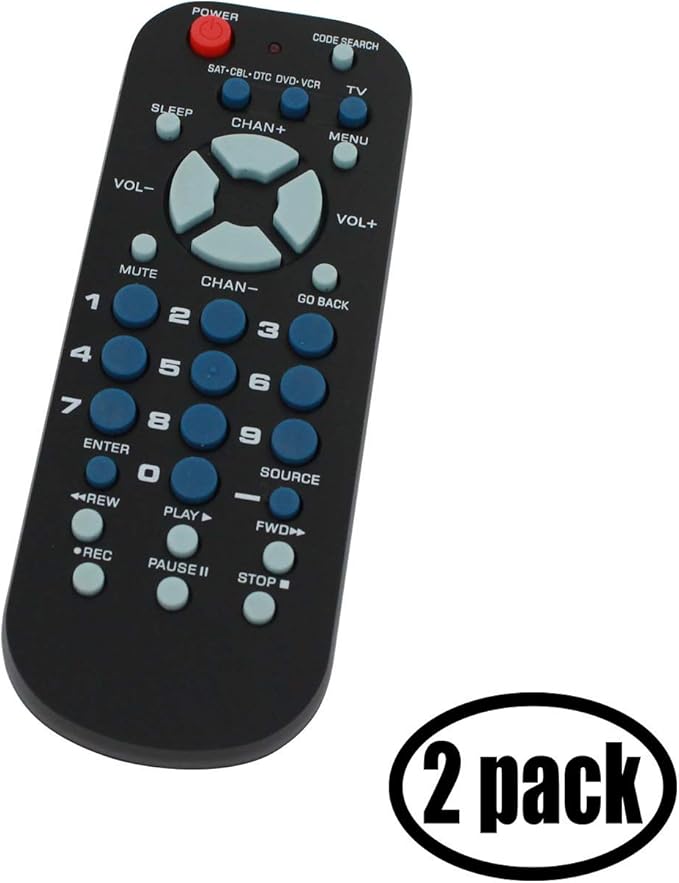 2 Pack Replacement for RCA 3Device Universal Remote