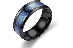 Gsdviyh36 Fashion Ring Fashion Simple Men Luminous Dragon Pattern Glowing Ring Jewelry Accessory Show Your Beauty