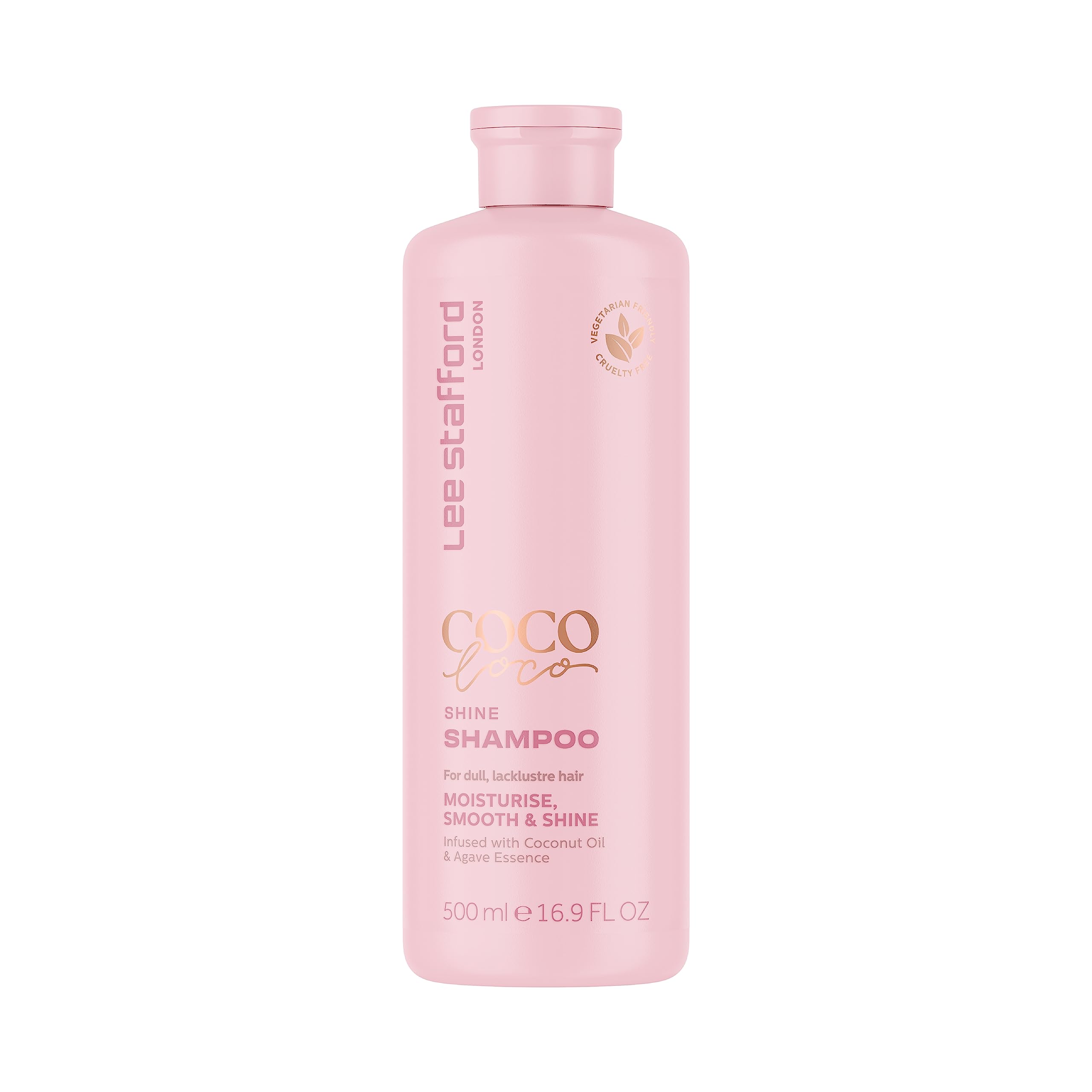 Lee Stafford Shine Shampoo | Coco Loco Collection - Best Moisturizing Shampoo for Dry, Dull Hair, High Gloss Finish, Packed with Coconut Oil & Agave Essence, 500ml — image 1