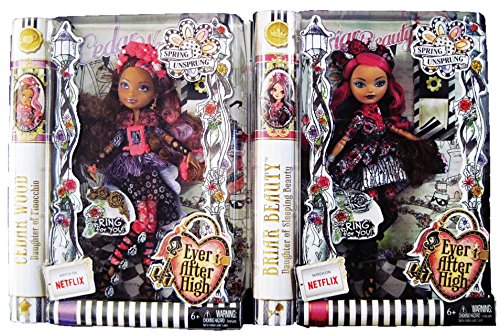 Ever After High Spring Unsprung Briar Beauty and Cedar Wood Doll Bundle