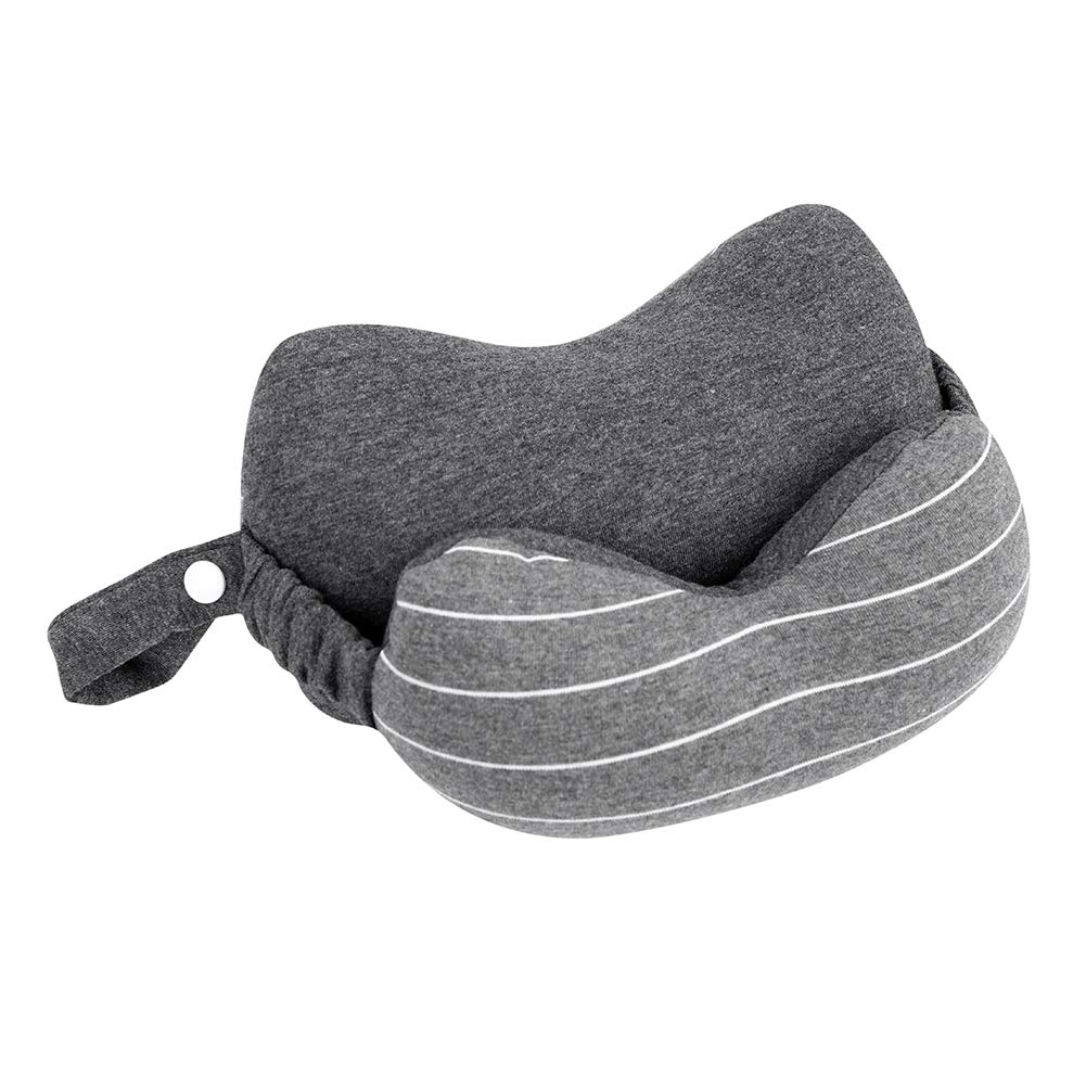 2 in 1 Travel Pillow and Eye Mask Cotton Travel Head Neck Cushion Portable Fatigue Relief Desk Pad Shoulder Relaxation Support for Airplanes, Cars, Office Naps, Camping, Trains