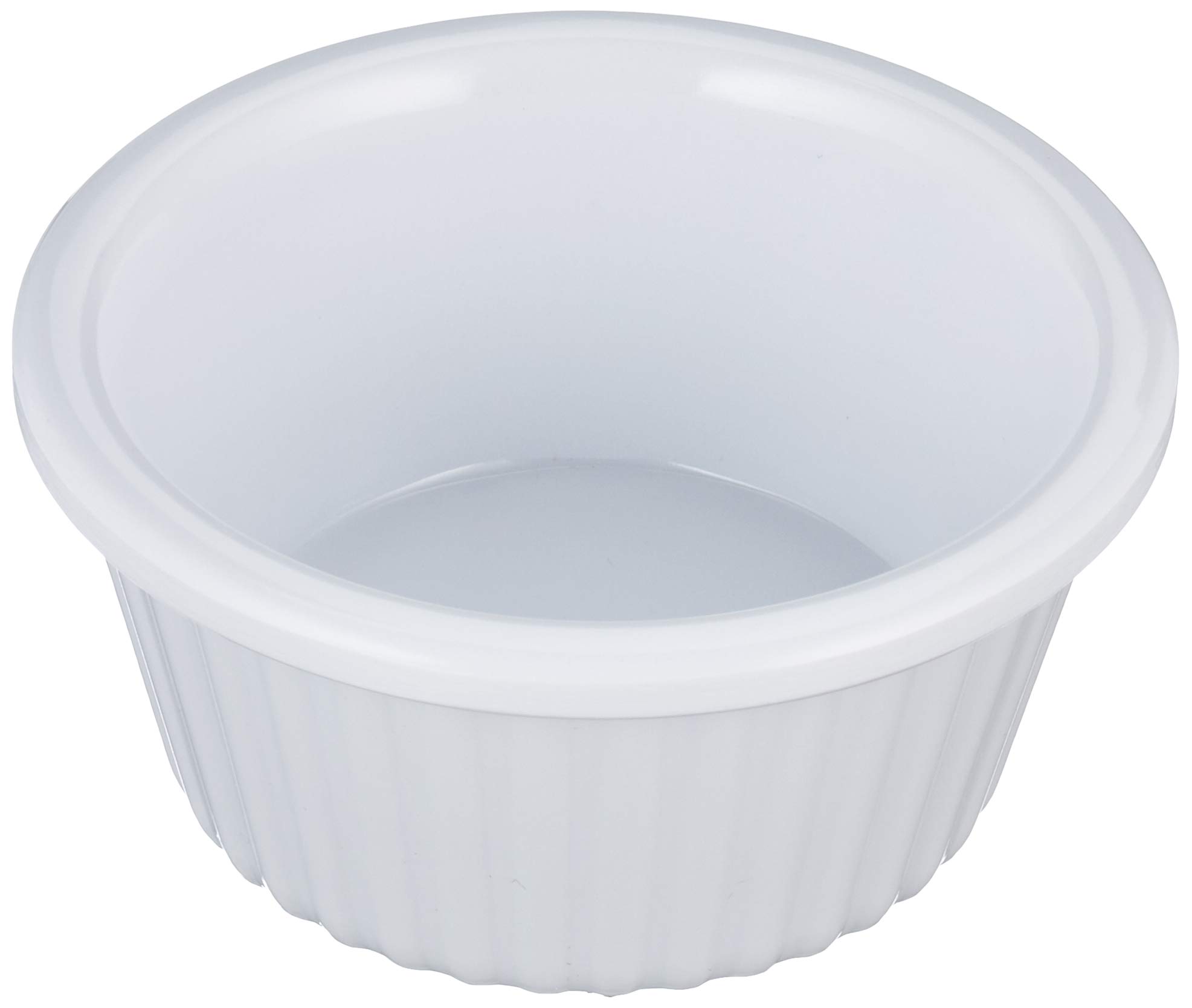 Utopia Fluted Melamine Ramekin 1oz White, Pack of 12