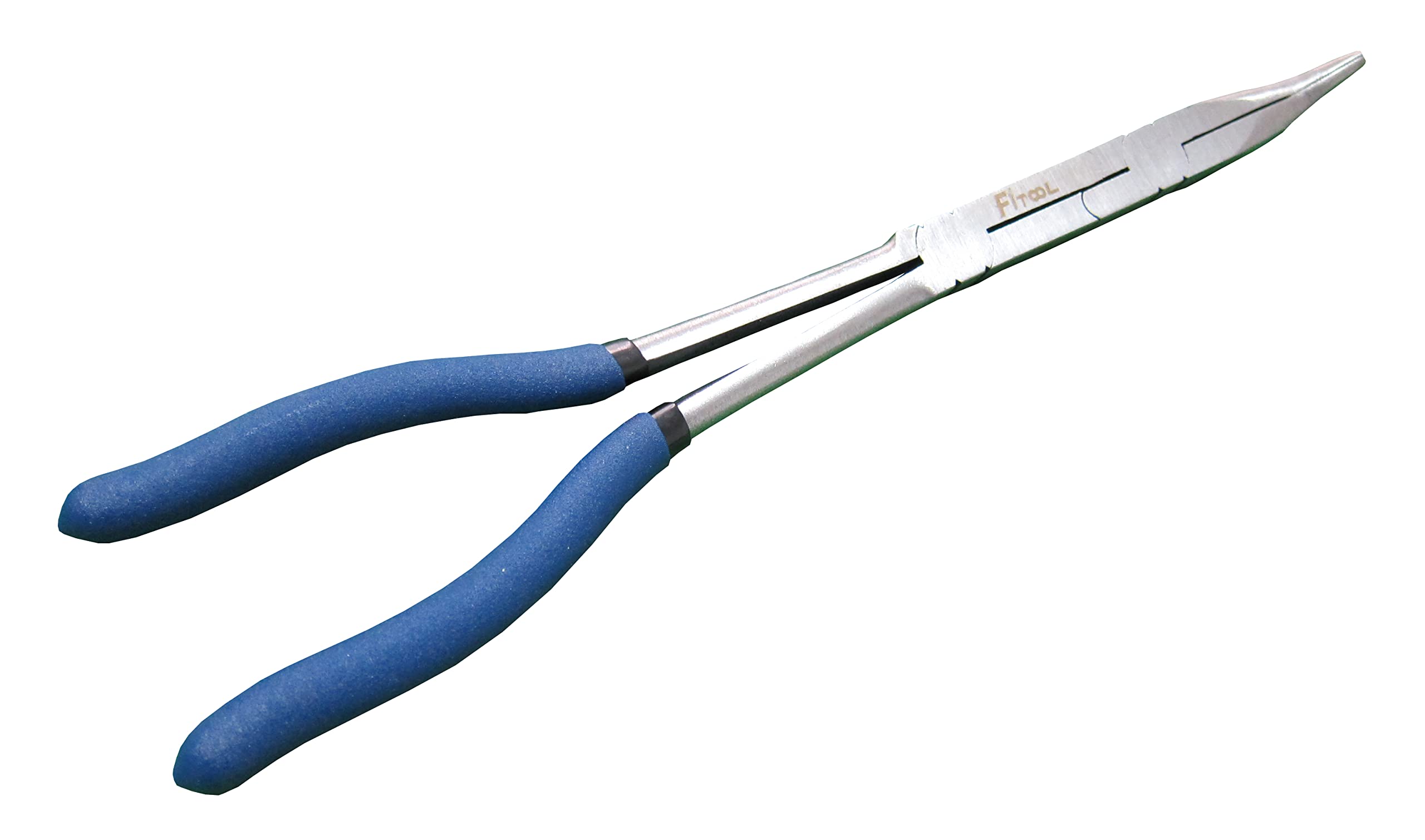 13-Inch Dual Pivot Pliers, 50Cr-V Industrial Quality Precision Tool, Extra Long Reach Compound Action Pliers (45-Degree Bent Nose)