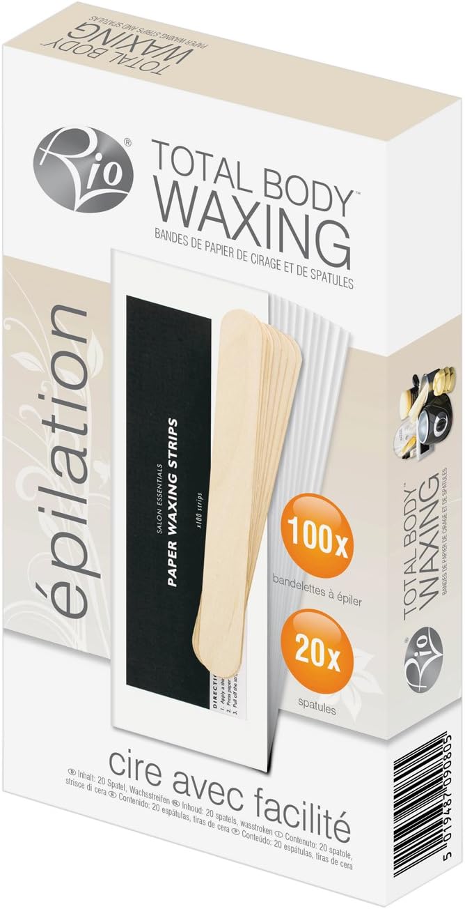Rio Total Body Waxing Paper Waxing Strips and Spatulas BigaMart