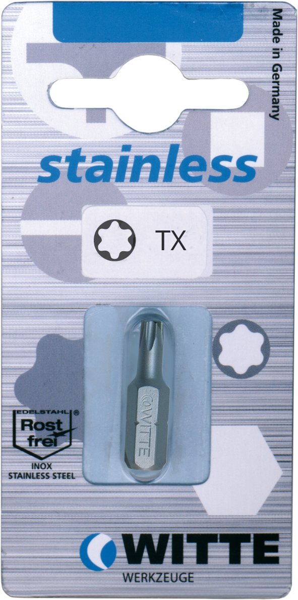WITTE 26533 - Puntas Stainless en blíster (T25 Stainless)