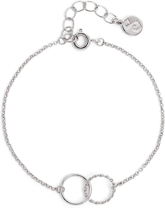 - Circles Twist Bracelet - Latão com acabamento banhado a ródio. Tamanho único para todos. Comprimento da corrente 19 cm. Joalharia Feminina