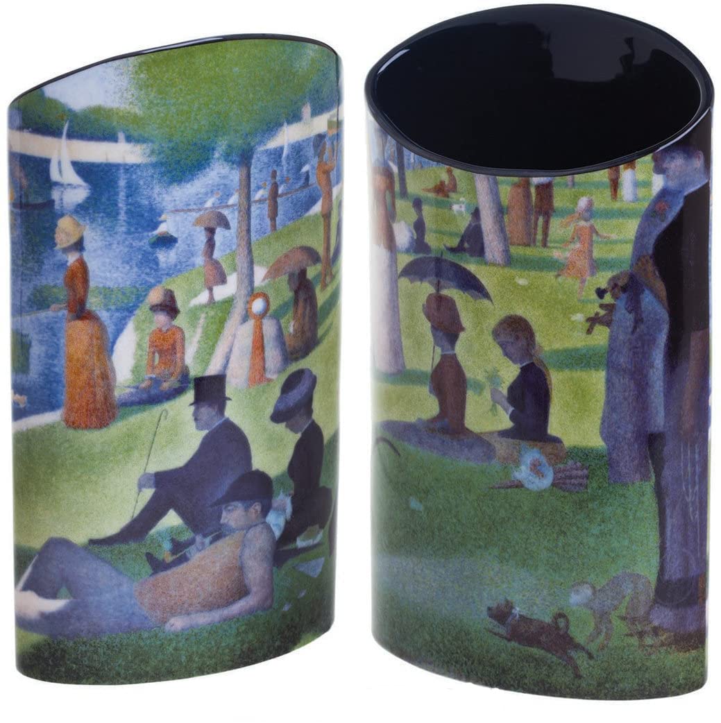 Dartington John Beswick George Seurat A Sunday on the Grand Jatte Ceramic Art Vase 23.5x10.5cm Silhouette D'Art Parastone SDA033