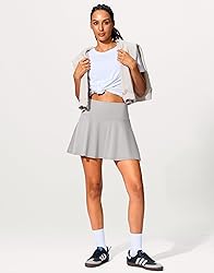 SANTINY 14" Tennis Skirt Golf Skorts with Pockets