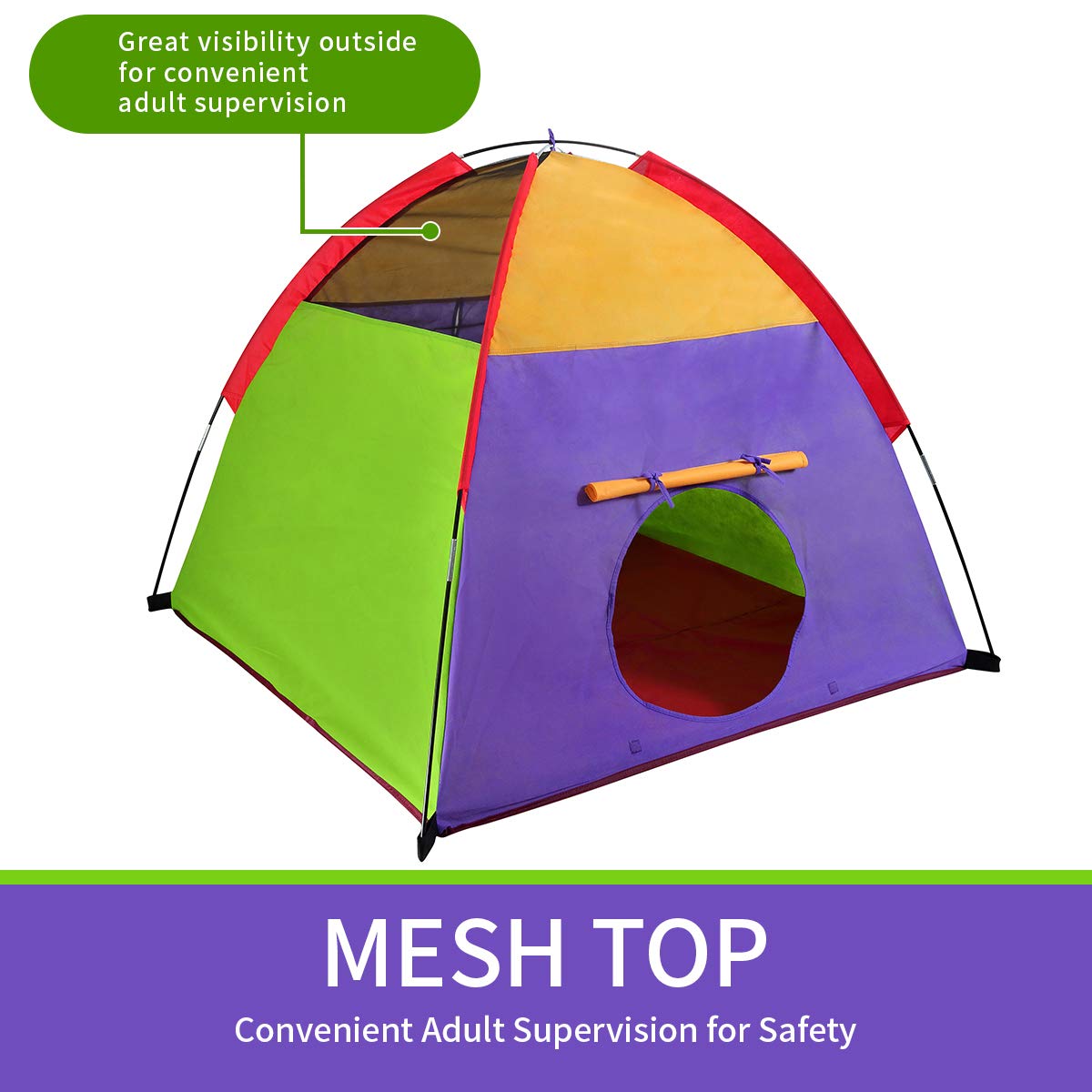 Alvantor Kids Tents Children Play Tent Toddler Pop Up Tent For Kids Boys Girls Toys Indoor Outdoor Playhouse Camping Playground Rainbow 58”x58