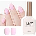 GAOY Baby Pink Gel Nail Polish, 16ml Soak Off UV Light Cure Gel Polish for Nail Art DIY Manicure at Home, Color 1525