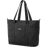 G4Free Tote Bag for Women,Puffer Work Bags with Zipper Compartments, Expandable Handbag for Travel Work Sport