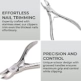 H&S Stainless Steel Toe Nail Clipper Thick Toenail Nippers 5 Inch view 2