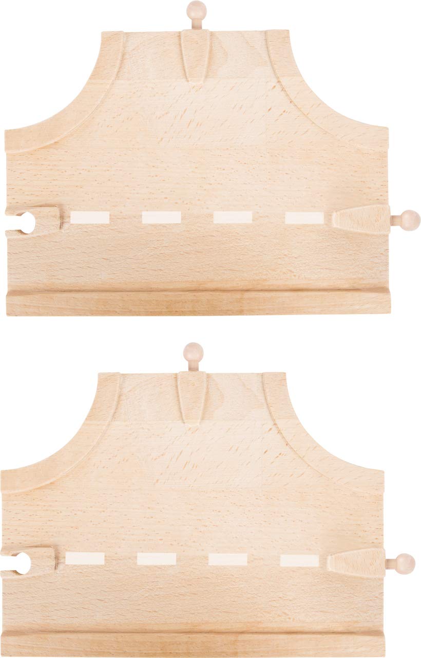 small foot 10810 Street set T-crossing made of wood, 2 parts, compatible with all common wooden railways, from 3 years