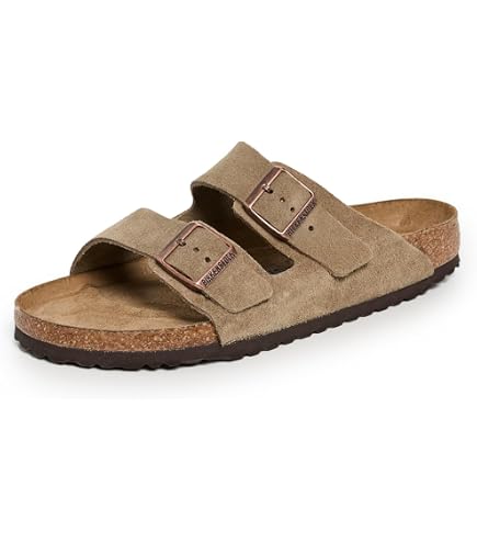 Amazon.com | Birkenstock Arizona Soft Footbed Taupe Suede  display picture 1