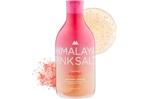 HIMALAYA PINKSALT Daily Scrub & Body Wash - Exfoliating Body Scrub, Dead Sea Salt & Himalayan Pink Salt, Natural Moisturizing Bodywash, Retinol & Hyaluronic Acid Shower Gel, Korean Skincare 14.1oz