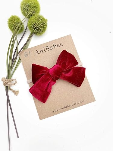 red velvet headband baby