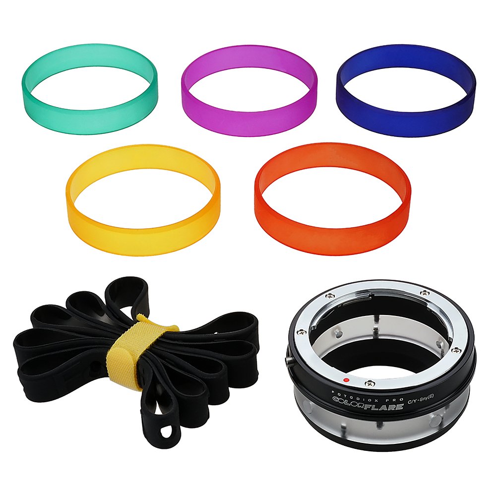 ArtFX ColorFlare Adapter Compatible with Contax/Yashica (CY) Lenses to Sony E-Mount Cameras - Light Leak/Flare Inducing Adapter By Fotodiox Pro