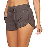 COLOSSEUM Active Women's Junior Fit Four Way Stretch Micro French Terry Dolphin Lounge Short with Pockets