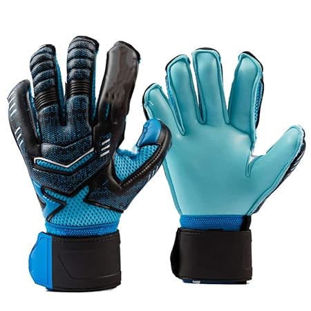 JHKJ Torwarthandschuhe Mit Fingerspitzen Fußballhandschuhe Für Erwachsene Fußballhandschuhe Für Erwachsene Dicker Latex-Slip 