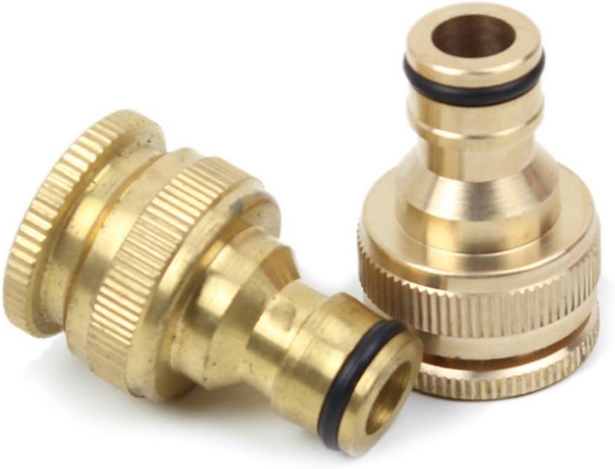 Brass Hose Quick Connect Garden Hose Tap Connector 1/2 Inch to 3/4 Inch Brass Hose Fittings Water Hose Faucet Adapter - Image 3