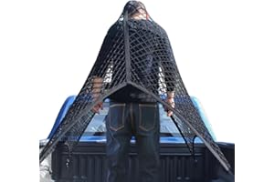 Highly Elastic Cargo Net, Simple Truck Bed Cargo Mesh Organizer, Suitable for Daily Light Loads of Trucks, 4'x4' Stretches to