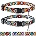 CollarDirect Aztec Cat Collar Breakaway Pack of 2 PCS Nylon Tribal Pattern Geometric Pet Kitten Collars for Cats (Aztec Sunset + Ethnic Teal)