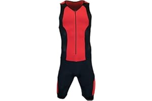 KONA TRI APPAREL Kona II Men’s Triathlon Suit - Sleeveless Speedsuit Skinsuit Trisuit with Storage Pocket and Bonus Race Bib Belt
