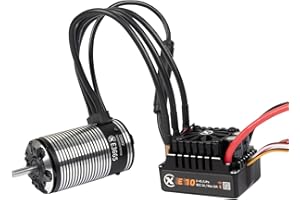 XC E3665 & E10 Sensored Brushless Motor and ESC Combo for RC Car,2-3S Lipo,IP67 Water Proof,Applicable to: 1/10 Short Course,Trucks,Monster (3300KV+E10)