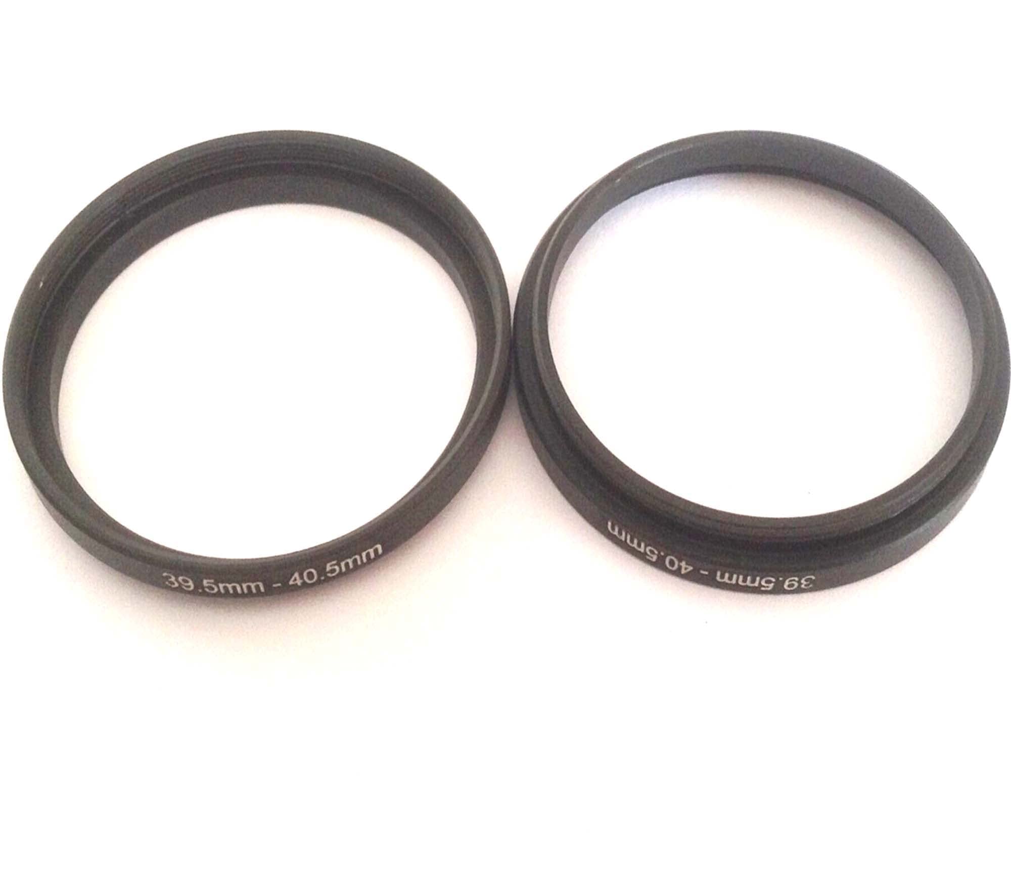 2x Adapter 39.5mm To 40.5mm Size Step Up Rings Connect-ion Digital Video Camera Lens Transfer 39.5-40.5mm Filter Aperture Connector 39.5-40.5 Ring Video Photo-graph-y Parts Screws Accessories