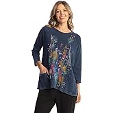 Jess & Jane Women's Coloring Mineral Washed Patch Pocket Cotton Tunic
