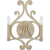 Savoy House 9-6094-2-127 Lombard Transitional Glam Wall Sconce, 2-Light 120 Total Watts, 17" H x 12" W, Noble Brass
