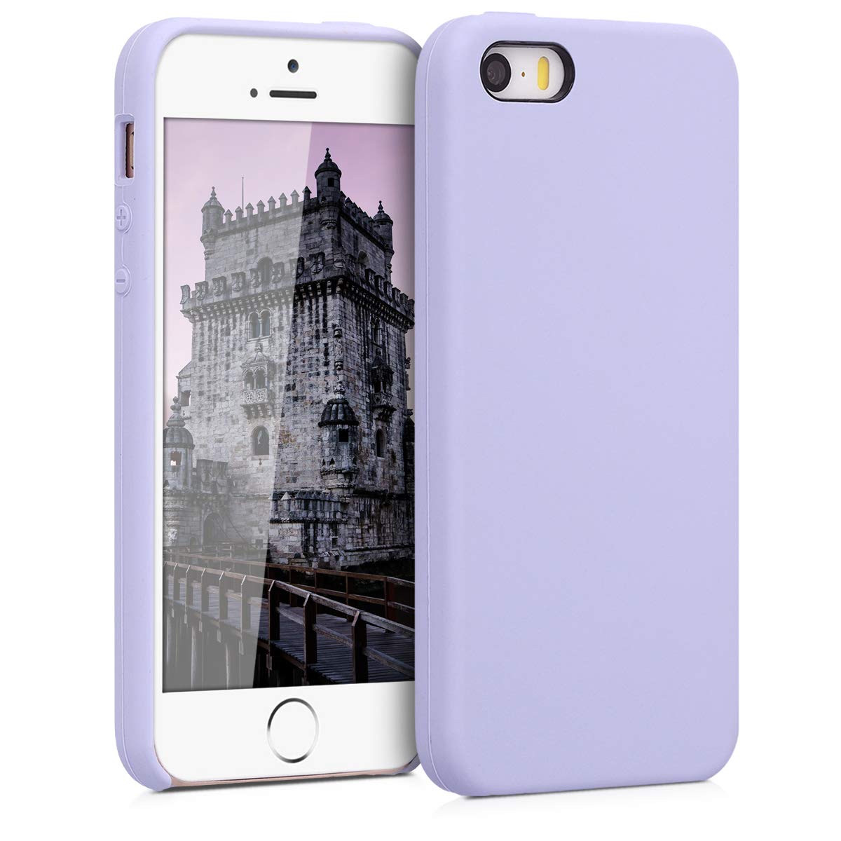 kwmobile Case Compatible with Apple iPhone SE (1.Gen 2016) / iPhone 5 / iPhone 5S Case - TPU Silicone Phone Cover with Soft Finish - Light Lavender โ image 1