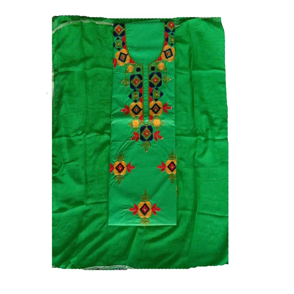 gumber enterprises party wear suit 100% pure cotton suit (green color)