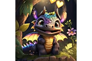 FUINKQE Dragon Diamond Painting Kits for Adults and Beginners, 5D Dragon Diamond Art Kits for Adults, Crystal Art Kits for Adults, Diamond Dotz Gem Art for Home Wall Art Decor and Gift