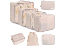 BAGAIL 8 Set Packing Cubes Luggage Packing Organizers for Travel Accessories