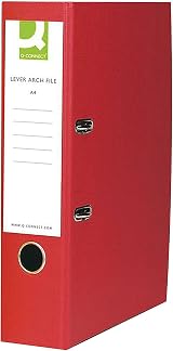 Q-Connect Lever Arch File A4 Red 70mm 10 Pack KF20041 view 3