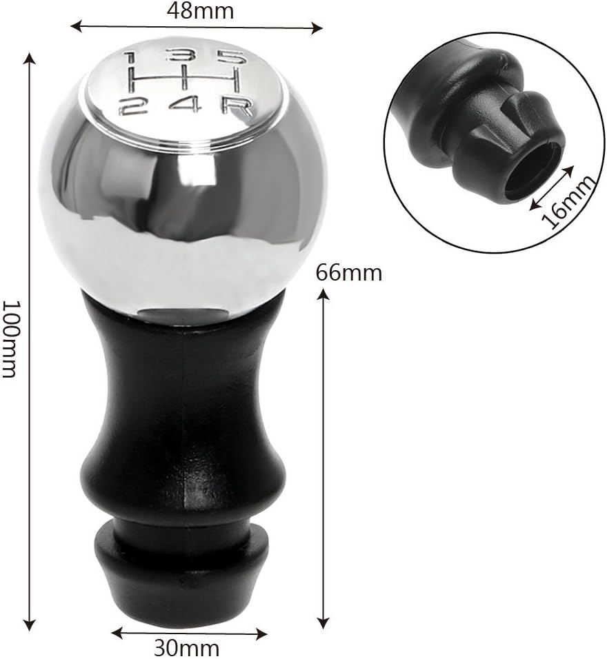5 Speed Gear Stick Shift Knob Aluminum Alloy Sports Lever Handball for 106 206 207 307 308 406 408 Shift Knob (Knob) - Image 4