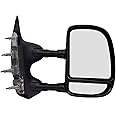 PartsFlow Manual Right Side Door Mirror For 2002-2016 Ford E-350 Super Duty/E-150/E-250/Econoline Van/Econoline/E-150 Club Wagon/E-350 Club Wagon/E-150 Econoline Club Wagon/E-250 Econoline