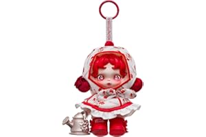 POP MART SKULLPANDA Amid Flowers Plush Doll Pendant, 13.5 cm Height Figurine, SKULLPANDA Figure for Home Room Decor, Collecti