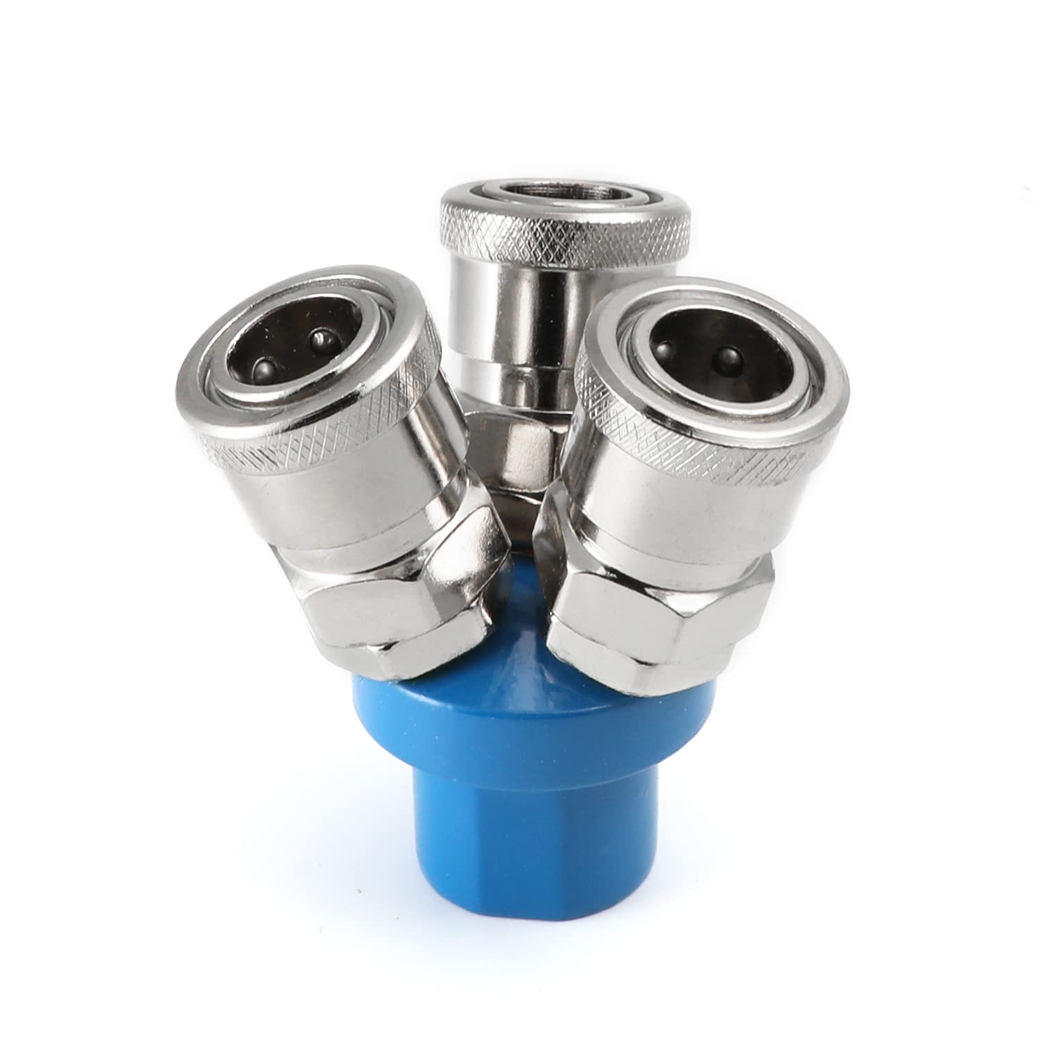 Othmro 1Pcs Air Compressor Connector Round 3 Way Quick Fitting Connect Coupler Air Hose Coupling Tool