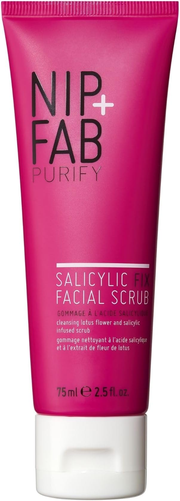 Nip+Fab Salicylic Fix Scrub Face Exfoliant 75 ml with Vitamin E Volcanic Rock