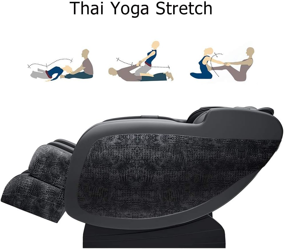 Real Relax Massage Chair,S-Track, Yoga Stretching, Zero Gravity Electric Massage，black: Furniture & Decor