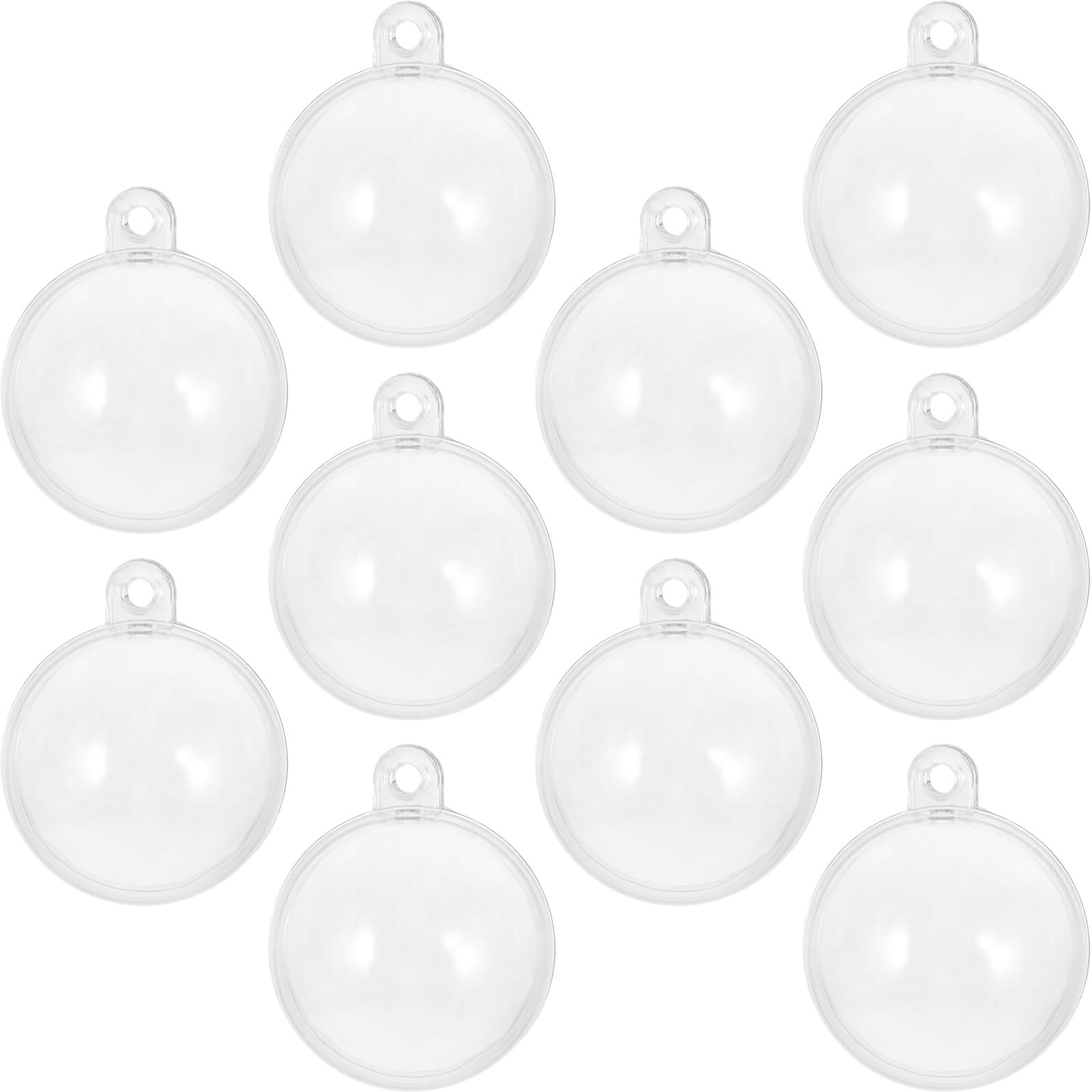 Toddmomy Aquarium Floating Balls 10Pcs Clear Plastic Fillable Ornaments with Hanging Hole for Fish Tank Decorations and Party Hanging Ornaments