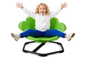 VEVOR Kids Swivel Chair, 220 lbs Capacity, Cylinder Shape Sensory Spinning Chair, Autistic Kids Sensory Toy Seat with Non-Sli