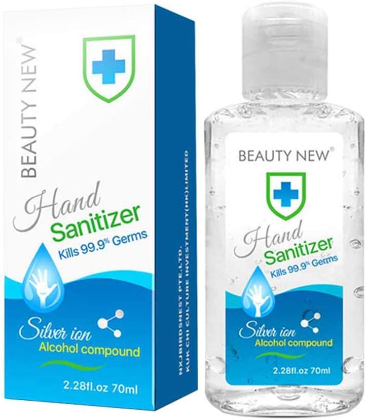 Zartk 70ML Rinse-Free Antibacterial Hygienic Gel, Non-Rinse Hand Sa-ni-ti-zer Gel Portable, Anti-Bacteria, Hand Cleanser Gel Effective 99.99%, Light Moisturizing