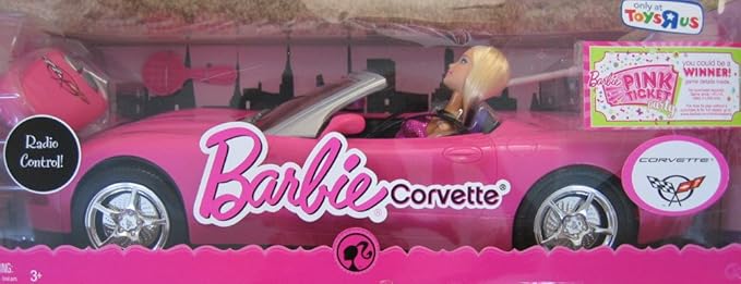 pink barbie convertible remote control car