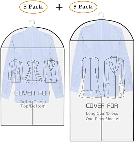 Transparente staubdichte Kleiderhülle, 10 Stück, Eva-wasserdicht