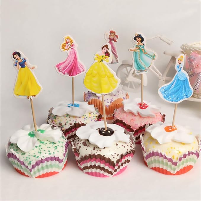 Amazon プリンセスカップケーキトッパー ガールズパーティー用品 ケーキトッパー 誕生日フルーツカップ パーティー用品 プリンセスパーティーデコレーション 24個セット ラジコン ドローン 通販