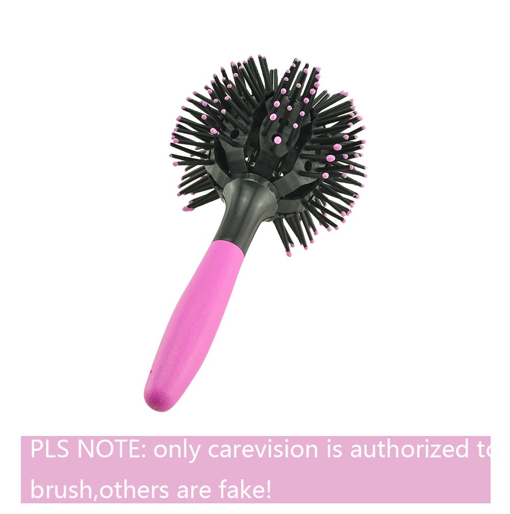 Vinmax 3d Bomb Curl Brush Styling Salon Round Hair Curling Curler Comb Tool,Pink