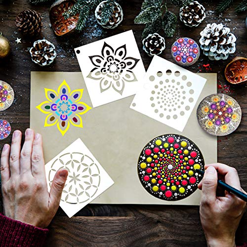 6 Mandala+Painting+Templates+Stencils+Projects